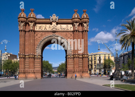 Arc de Triomf Barcelona Spanien Stockfoto