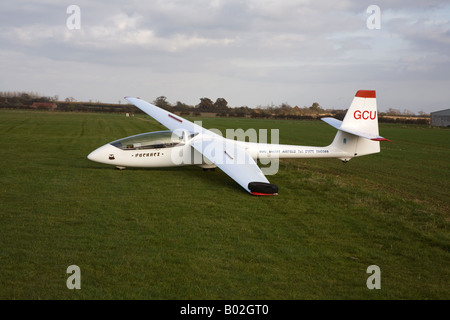 Leere Segelflugzeug auf Saltby Flugplatz Lincolnshire England Stockfoto