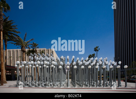 Städtischen Lichtinstallation im LACMA breit Museum für zeitgenössische Kunst von Chris Burden Stockfoto