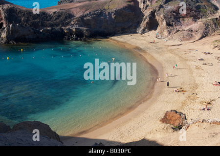 Lanzarote: Papagayo-Strand in der Nähe von Playa Blanca Stockfoto