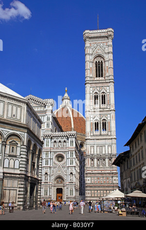 Italien, Toskana, Florenz, Dom, Campanile-Turm von Santa Maria Del Fiore Stockfoto