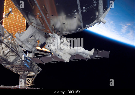 Astronaut Extravehicular Activity an. Stockfoto