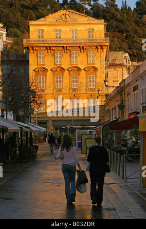 Fußgängerzone in der Altstadt von Nizza, Côte d ' Azur, Frankreich Stockfoto