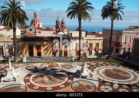 Orotava, La Alfombra (Teppich) De Corpus Christi Stockfoto