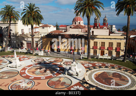 Orotava, La Alfombra (Teppich) De Corpus Christi Stockfoto