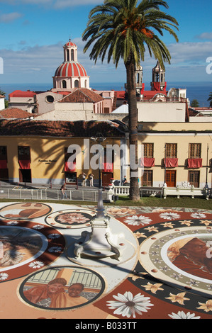 Orotava, La Alfombra (Teppich) De Corpus Christi Stockfoto