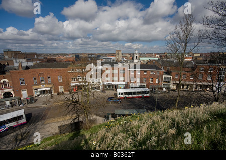 Blick vom Norwich Schloss über Norwich Stockfoto