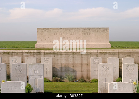 Der Krieg-Stein in Dud Ecke ersten Weltkrieg Friedhof in der Nähe von Loos-Frankreich Stockfoto