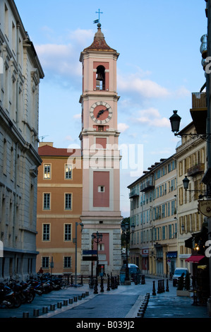 Palais Rusca in Place du Palais in Nizza, Südfrankreich Stockfoto