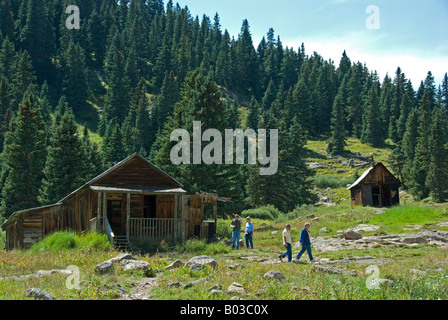 Gustavson Haus, Animas Gabeln, Alpine Loop Scenic Byway, San Juan Mountains, Colorado. Stockfoto