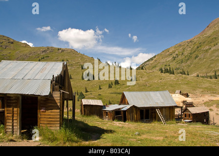 Zwei-Zimmer-Haus Animas Gabeln, Alpine Loop Scenic Byway, San Juan Mountains, Colorado. Stockfoto