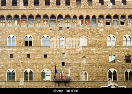 Fassade des Palazzo Vecchio, Florenz, Italien Stockfoto