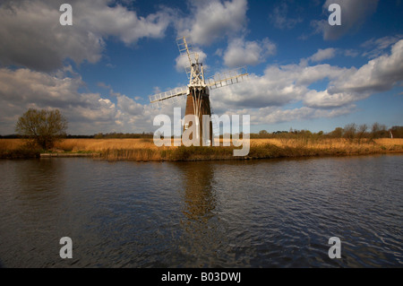 Turf Moor Windmühle auf dem Fluss Ant, Norfolk Broads Stockfoto