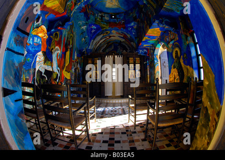 John Corbidge-Art-Künstler alle Heiligen Kirche Kap Aspro Pissouri Bucht Columbia Beach Resort Zypern Reisen Tourismus Stockfoto