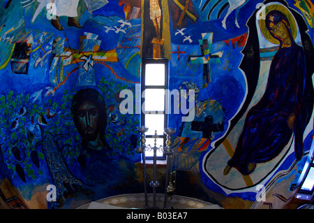 John Corbidge-Art-Künstler alle Heiligen Kirche Kap Aspro Pissouri Bucht Columbia Beach Resort Zypern Reisen Tourismus Stockfoto