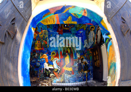 John Corbidge-Art-Künstler alle Heiligen Kirche Kap Aspro Pissouri Bucht Columbia Beach Resort Zypern Reisen Tourismus Stockfoto