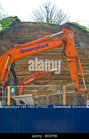 Unfertige Erzeugnisse Erhaltung auf der alten Oxford Castle Mound, Oxford, England Stockfoto