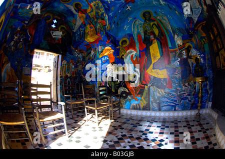 John Corbidge-Art-Künstler alle Heiligen Kirche Kap Aspro Pissouri Bucht Columbia Beach Resort Zypern Reisen Tourismus Stockfoto