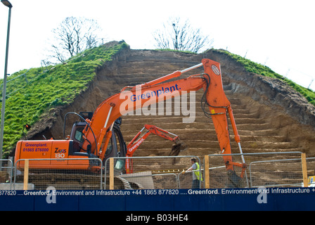 Unfertige Erzeugnisse Erhaltung auf der alten Oxford Castle Mound, Oxford, England Stockfoto