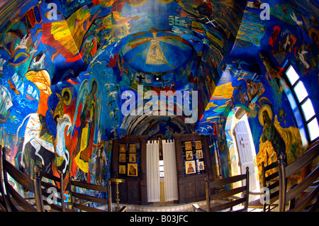 John Corbidge-Art-Künstler alle Heiligen Kirche Kap Aspro Pissouri Bucht Columbia Beach Resort Zypern Reisen Tourismus Stockfoto