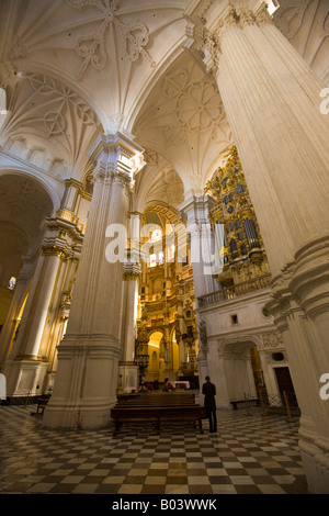 Innenraum der Kathedrale von Granada, von Granada, Provinz Granada, Andalusien (Andalusien), Spanien, Europa. Stockfoto