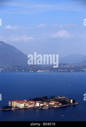 Isola Pescatori, Lago Maggiore von Someraro, Anstiegen Stresa gesehen. Stockfoto