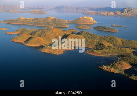 Kimberley Rundflug Lake Argyle mit Inseln, Australien Stockfoto