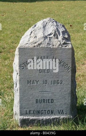 Memorial Marker an der Stonewall Jackson Schrein, Guinea Station, Virginia. Stockfoto