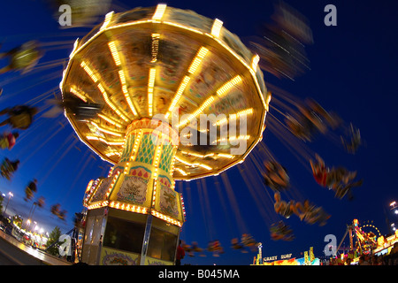 Schaukel-Fahrt in der Nacht, Toronto, Ontario, Kanada Stockfoto