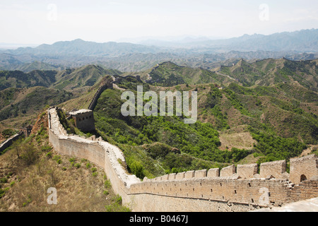 Die große Mauer von Jinshanling nach Simatai, China Stockfoto