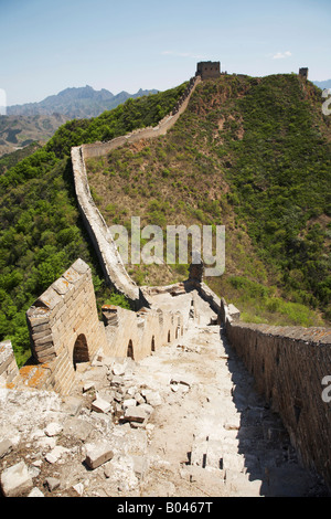 Die große Mauer von Jinshanling nach Simatai, China Stockfoto