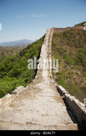 Die große Mauer von Jinshanling nach Simatai, China Stockfoto