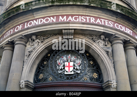 Eingang zur City of London Magistrates Court Stockfoto