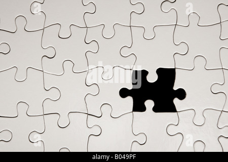 Puzzle mit fehlenden Stück Stockfoto