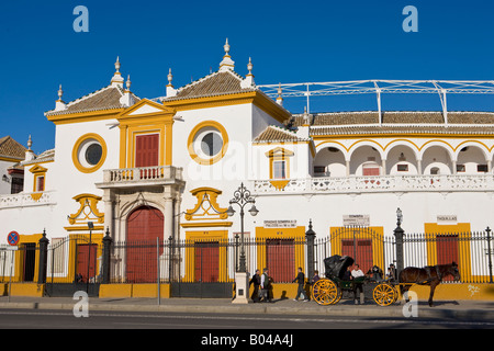 Puerta del Principe (der Prinz Tor) an der Plaza de Toros De La Maestranza (auch La Real Maestranza - Stierkampfarena) Stockfoto