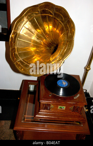 Altes Grammophon in Trivandrum Thiruvananthapuram Kerala Indien Reisen Stockfoto