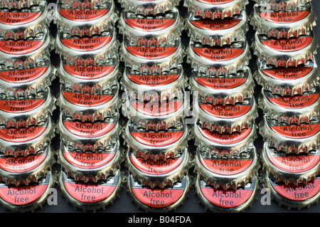 Reihen von Becks Alkohol freies Bier abgebildet Stockfoto