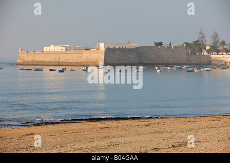 Castillo de Santa Catalina in der Stadt Cadiz Provinz Cádiz, Costa De La Luz, Andalusien (Andalusien), Spanien, Europa. Stockfoto