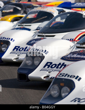 Line-up von Rothmans Porsche 956 Gruppe C Stockfoto