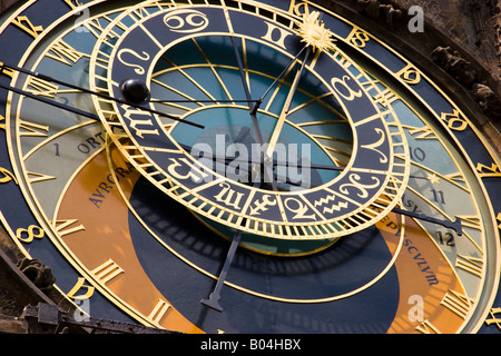 Astronomische Uhr Prag Tschechische Republik Stockfoto