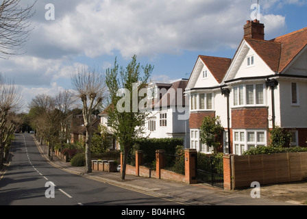 Wimbledon Village, große teure Häuser. Gehäuse Südwesten London SW19 London UK Parkside Road 2008 2000s UK HOMER SYKES Stockfoto