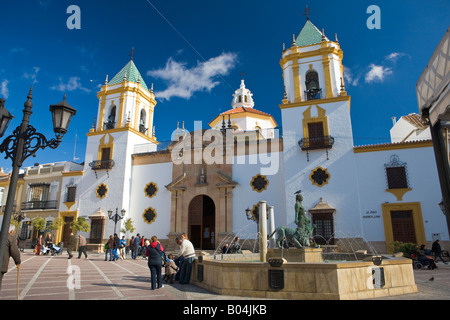 Iglesia del Socorro (Kirche) in Plaza del Socorro in der Stadt Ronda, Costa Del Sol, Provinz Malaga, Andalusien (Andalucia) Stockfoto