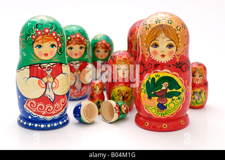 Matryoshki (Russische Puppen) Stockfoto