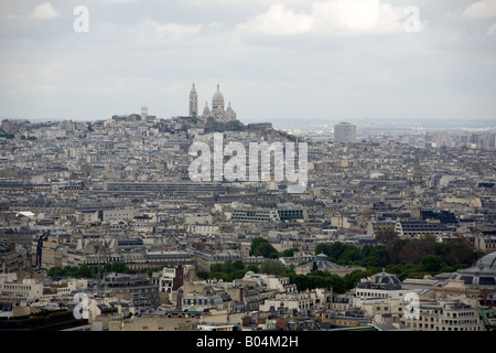 Blick vom Eiffelturm Paris Frankreich Stockfoto