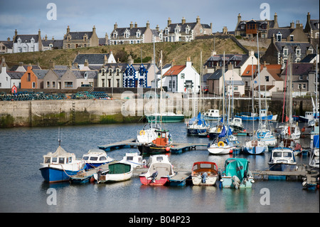 Historischen Fischerdorf und den Hafen von Findochty, Banffshire, Schottland Stockfoto