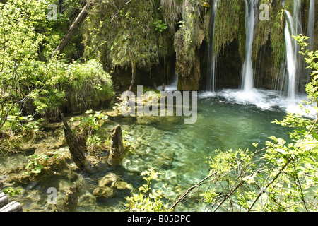 Kaskaden und Wasserfall, Kroatien, NP Plitvicer Seen Stockfoto