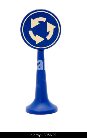 Serie Objekt auf weiße Straßenschild auf weiß Stockfoto