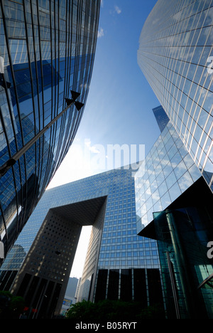 Wolkenkratzer in finanziellen Bezirk von La Defense Paris Frankreich Stockfoto