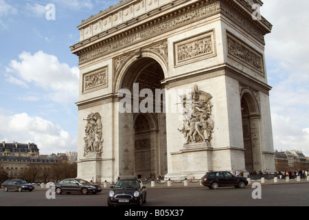 Der Arc de Triomphe in Paris, Frankreich. Stockfoto