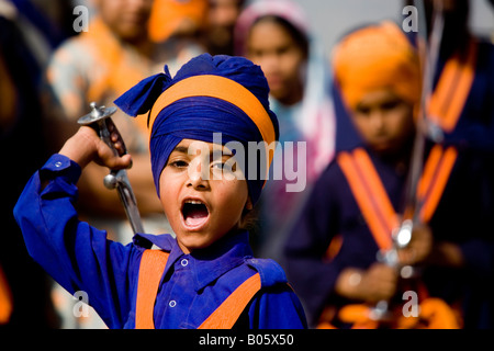 Sikh in Hollamohalla Festival, Anandpursahib, Punjab, Indien Stockfoto